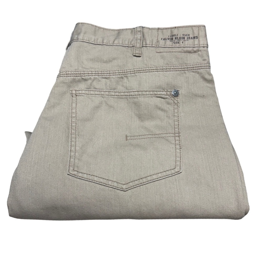 Calvin Klein Jeans Pants Mens 42 Khaki Straight Leg 100% Cotton 1108LC-95EH
